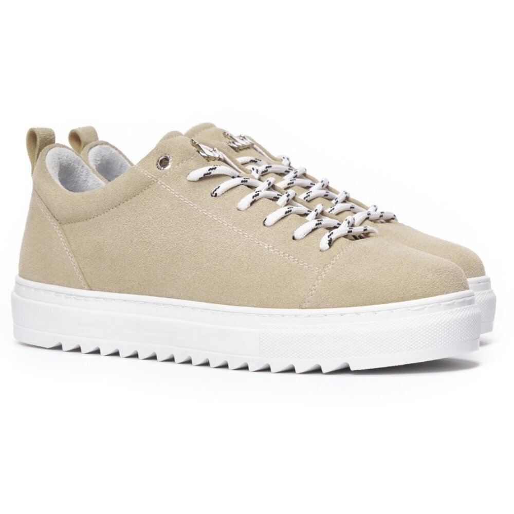 NEW MARTIN VALEN Low Top Suede Sneakers Size 13 Comfort Beige Round-Toe Casual